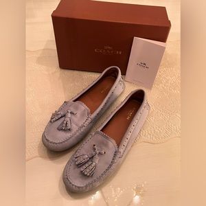 Baby blue loafers. Come with box